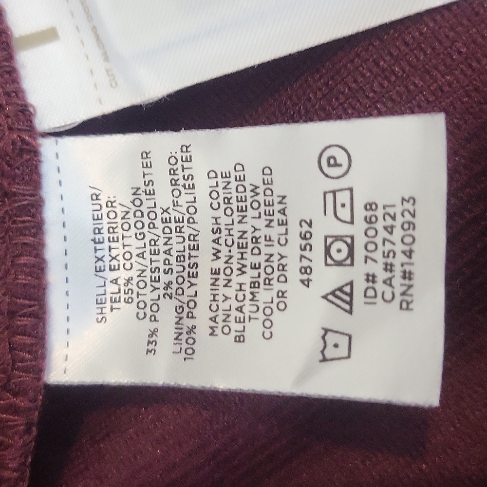 LOFT Plum Purple Fall Ribbed Short Sleeve Pocket Midi Dress - Picture 11 of 11